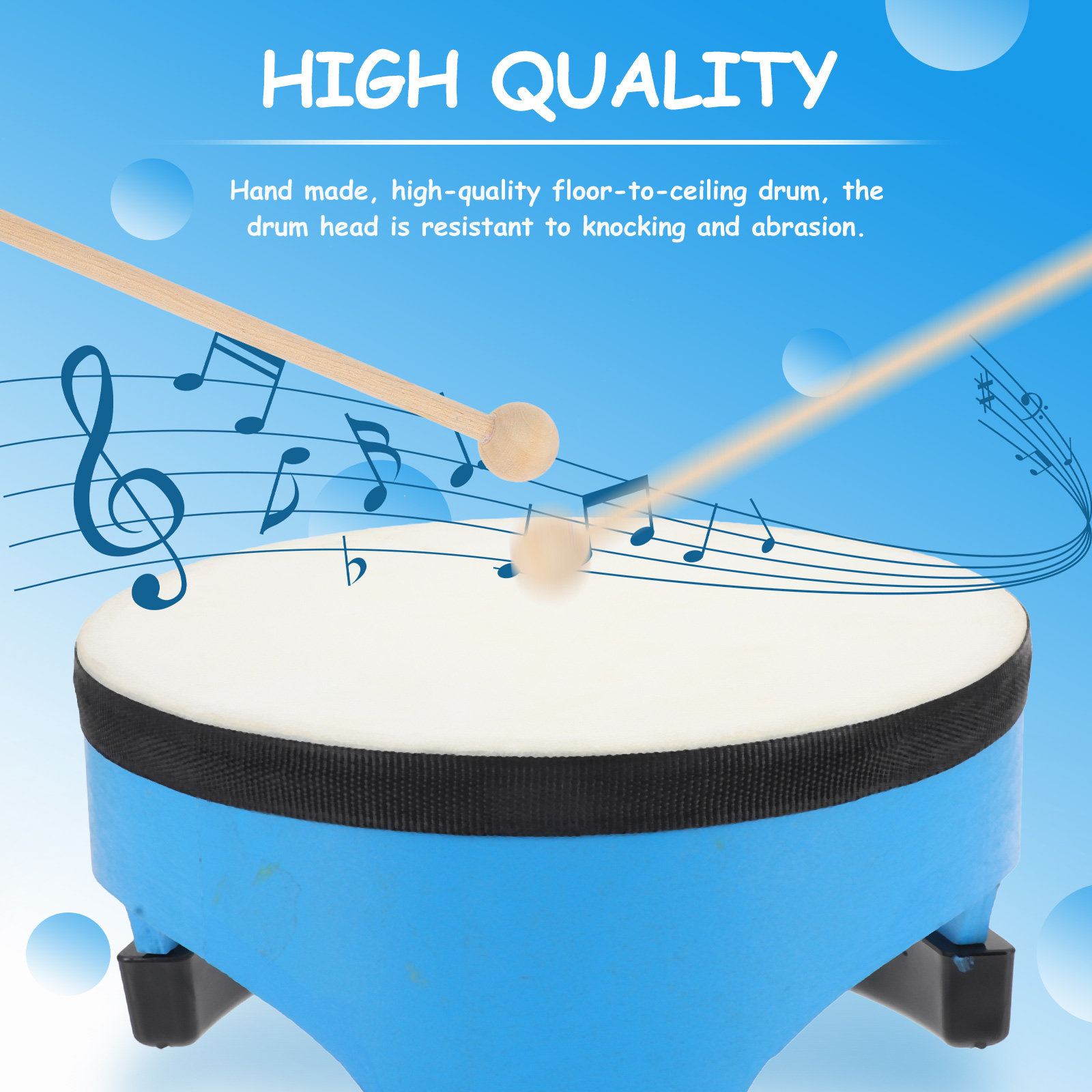 Musical Instrument Percussion - 1Set Percussion Drum Premium Sheepskin Floor