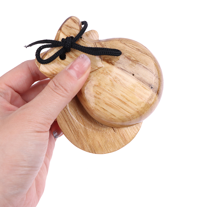 Castanet Flamenco - 2Pcs Traditional Castanet Wood Spanish Castanets