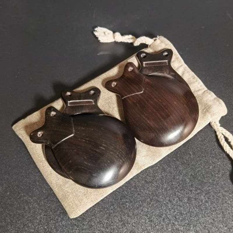 Castanet Flamenco - Ebony Handmade Castanets Beginner Professional Castanets
