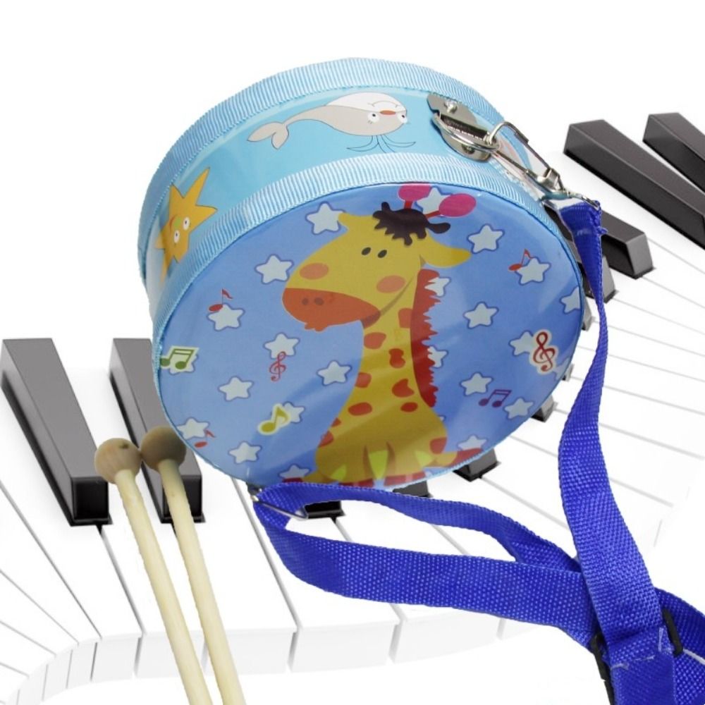 Musical Instrument Percussion - Wooden Children's Drum Double Sided Drum