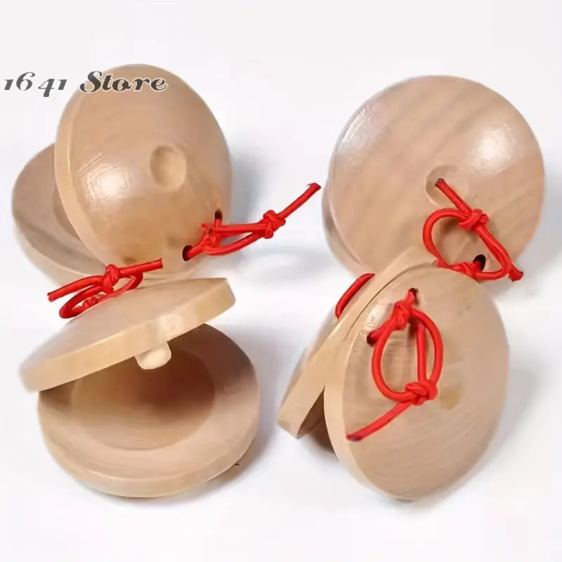 Castanet Flamenco - （NEW）1pc Wooden Castanets Wood Percussion Flamenco
