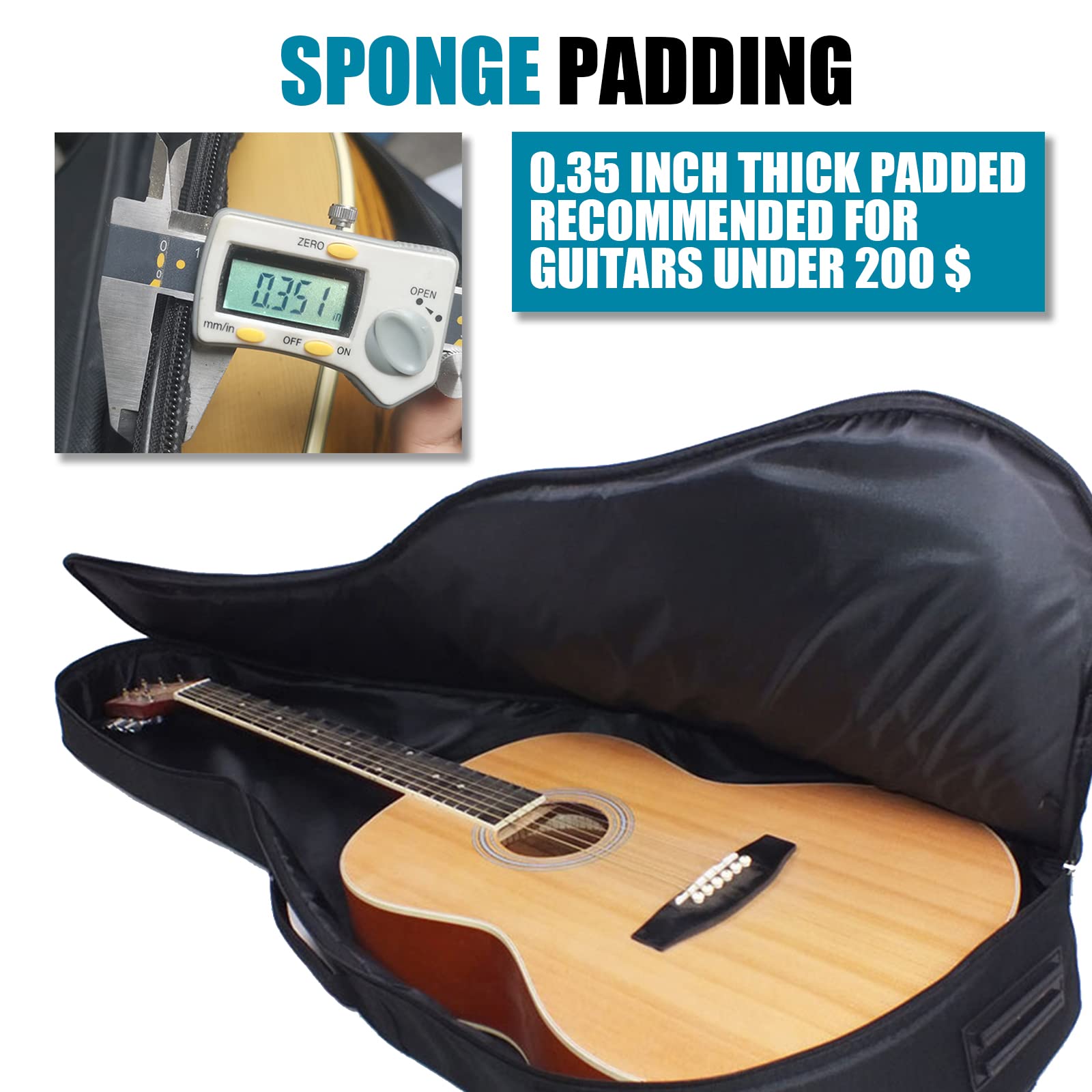 Acoustic Guitar Gig Bag 41 Inc - đánh giá và giá Musical Instrument Band