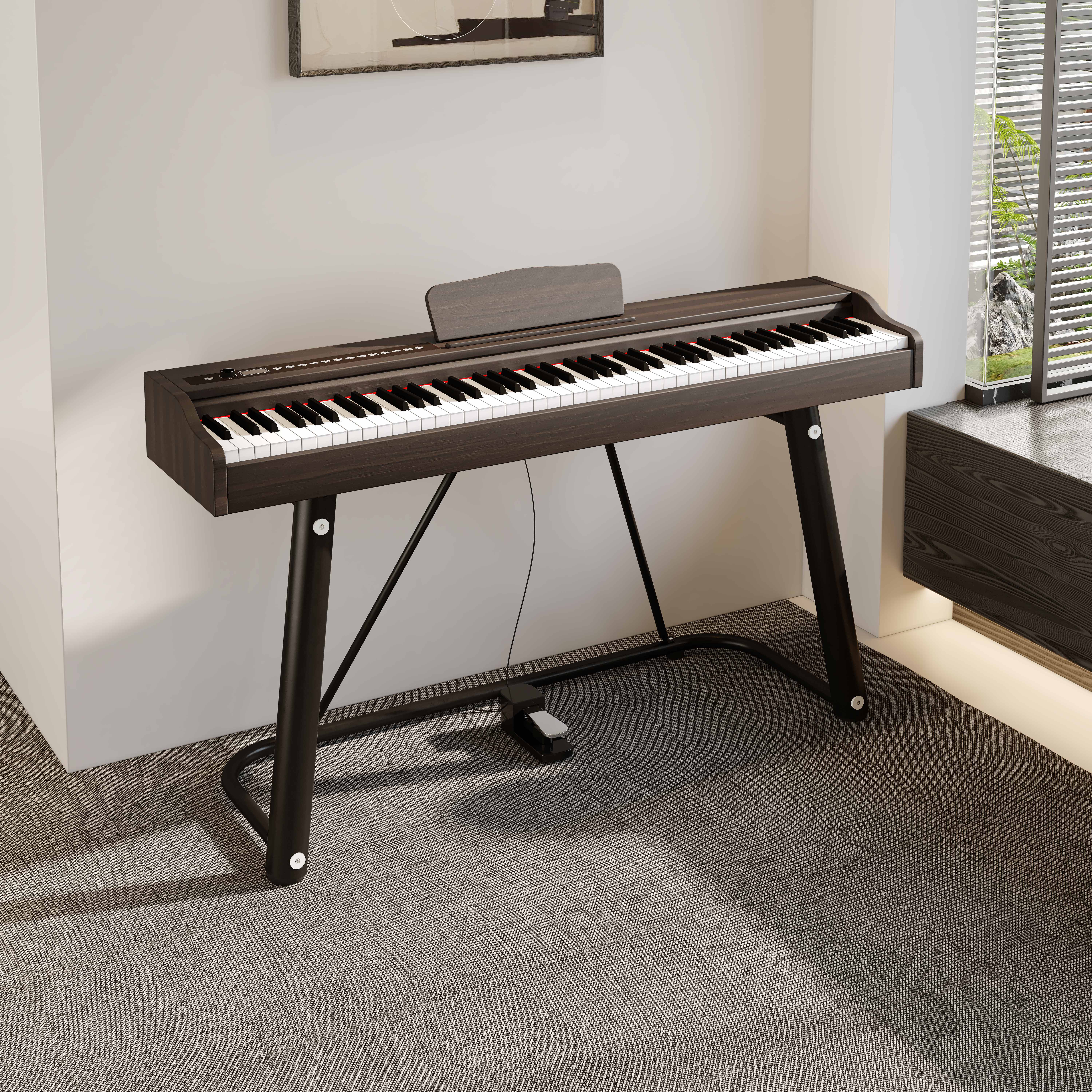 Upright Digital Piano 88 Weigh - đánh giá và giá Musical Instrument Keyboard Price