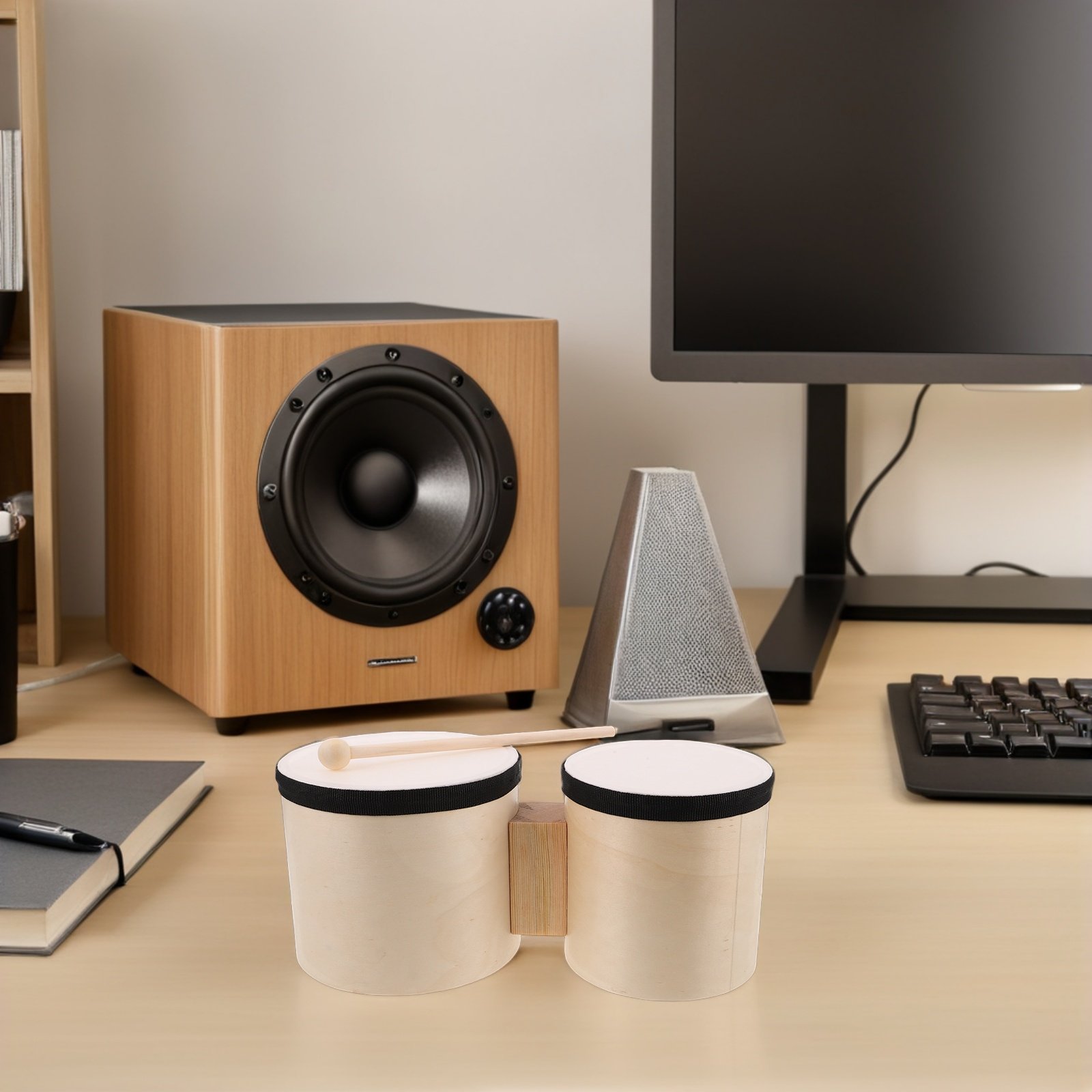 1Sets Wooden Bongos Hand Drum  - đánh giá và giá Musical Instrument Percussion