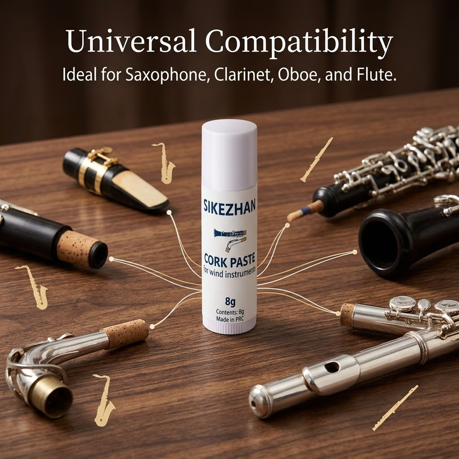 8g SIKEZHAN Woodwind Cork Grea - đánh giá và giá Musical Instrument Bazooka
