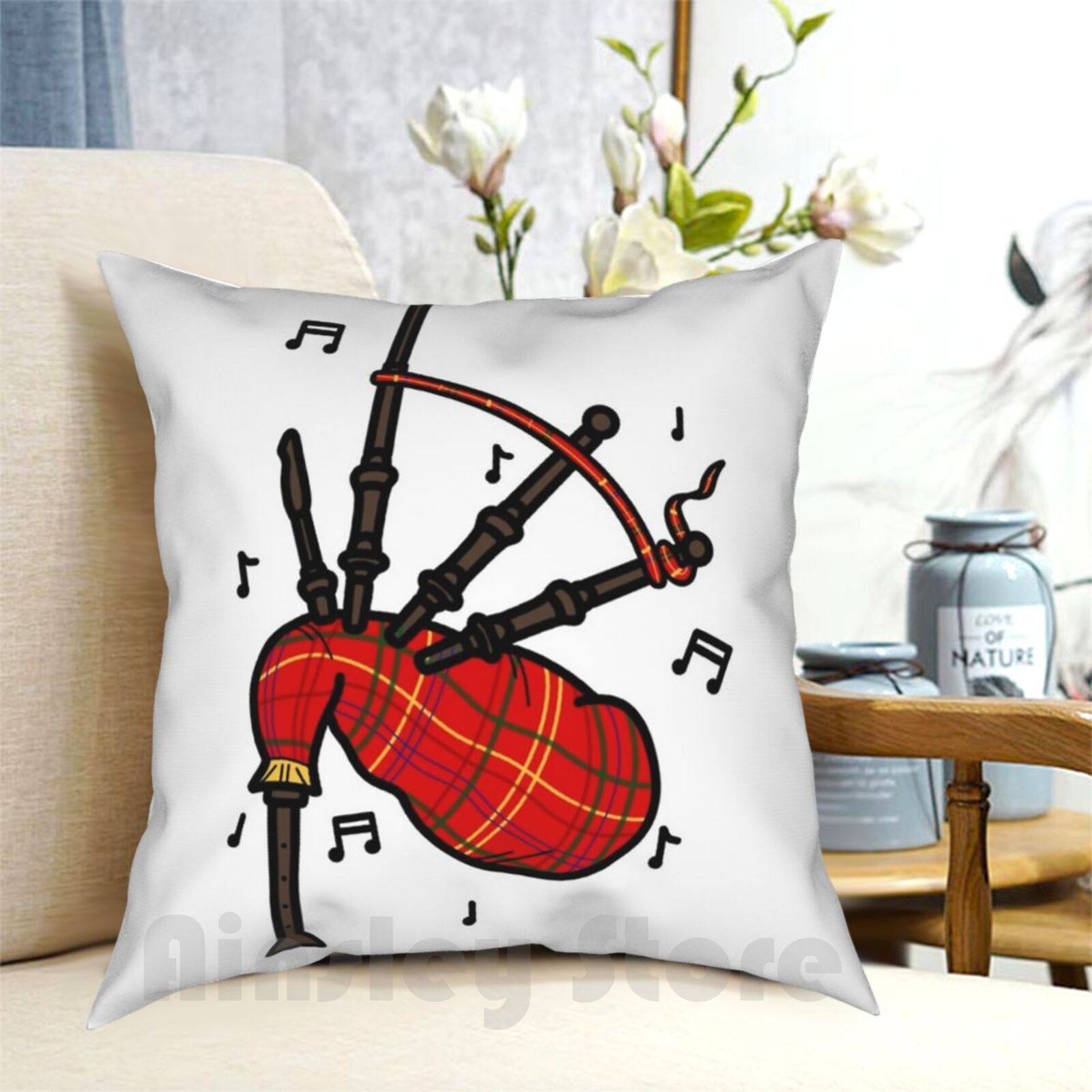 Bagpipes Pillow Case Printed H - đánh giá và giá Musical Instrument Of Scotland